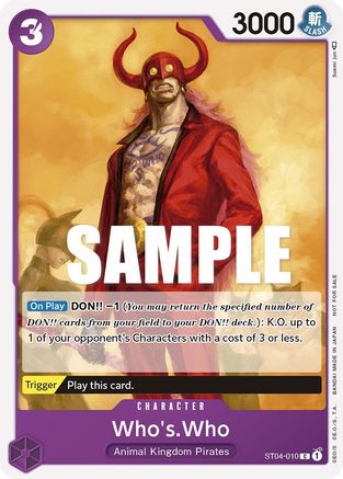 Who's.Who (Tournament Pack Vol. 3) [Participant] (ST04-010) [One Piece Promotion Cards] - Deck Out Gaming