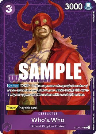 Who's.Who (Tournament Pack Vol. 3) [Winner] (ST04-010) [One Piece Promotion Cards] Foil - Deck Out Gaming