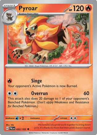 Pyroar - 032/193 (32) [SV02: Paldea Evolved] - Deck Out Gaming