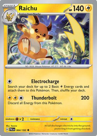 Raichu - 064/193 (64) [SV02: Paldea Evolved] Reverse Holofoil - Deck Out Gaming
