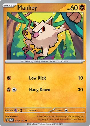 Mankey (106) [SV02: Paldea Evolved] - Deck Out Gaming