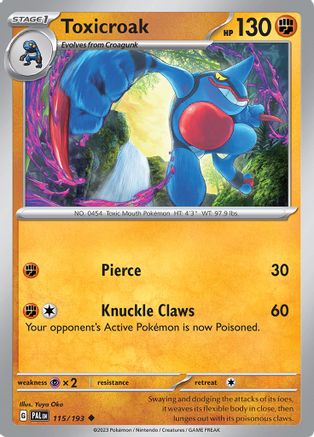 Toxicroak (115) [SV02: Paldea Evolved] - Deck Out Gaming