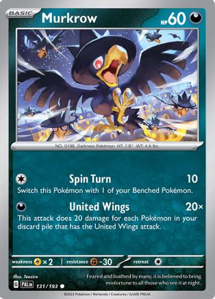 Murkrow (131) [SV02: Paldea Evolved] - Deck Out Gaming