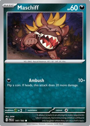 Maschiff - 141/193 (141) [SV02: Paldea Evolved] - Deck Out Gaming