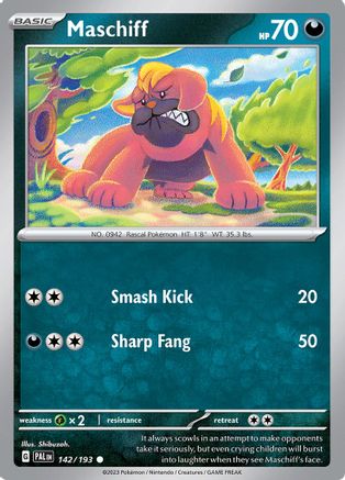 Maschiff - 142/193 (142) [SV02: Paldea Evolved] - Deck Out Gaming