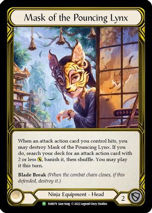 Mask of the Pouncing Lynx - FAB079 (FAB079) [Flesh and Blood: Promo Cards] Cold Foil - Deck Out Gaming