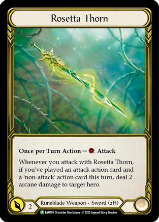 Rosetta Thorn (Golden) - FAB099 (FAB099) [Flesh and Blood: Promo Cards] Cold Foil - Deck Out Gaming