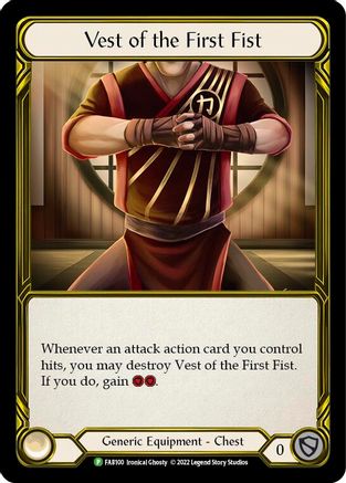 Vest of the First Fist - FAB100 (FAB100) [Flesh and Blood: Promo Cards] Cold Foil - Deck Out Gaming