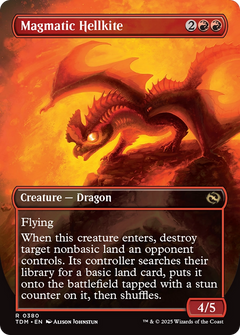 Magmatic Hellkite (Borderless) (380) [Tarkir: Dragonstorm] foil - Deck Out Gaming