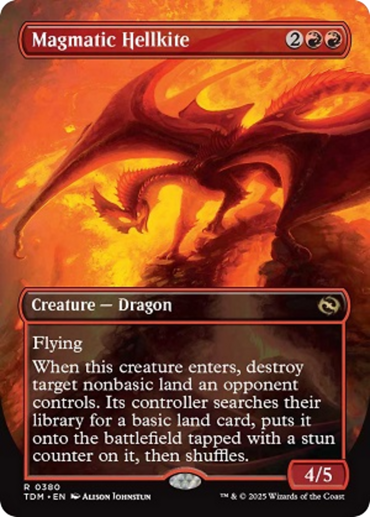 Magmatic Hellkite (Borderless) (380) [Tarkir: Dragonstorm] - Deck Out Gaming