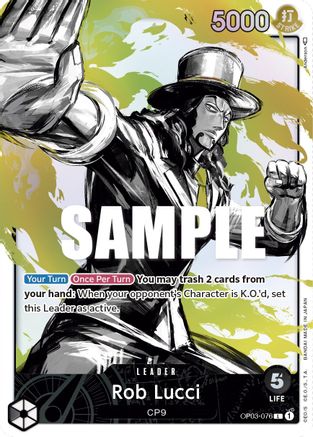 Rob Lucci (076) (Alternate Art) (OP03-076) [Pillars of Strength] Foil - Deck Out Gaming