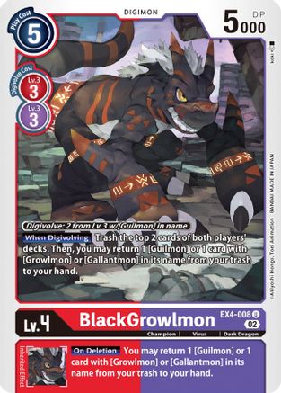 BlackGrowlmon (EX4-008) [Alternative Being Booster] - Deck Out Gaming