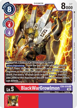 BlackWarGrowlmon (EX4-010) [Alternative Being Booster] - Deck Out Gaming