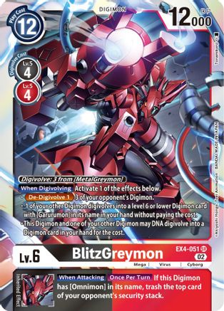 BlitzGreymon (EX4-051) [Alternative Being Booster] Foil - Deck Out Gaming