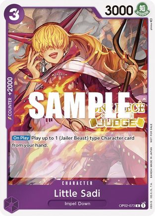 Little Sadi (Judge) (OP02-073) [One Piece Promotion Cards] Foil - Deck Out Gaming