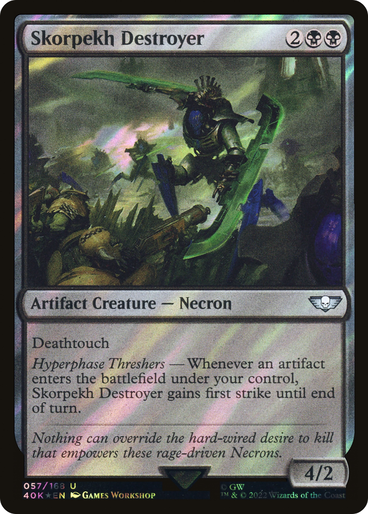 Skorpekh Destroyer (Surge Foil) (57) [Warhammer 40,000 Commander] foil - Deck Out Gaming