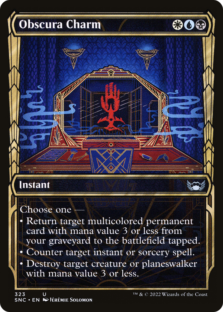 Obscura Charm (Showcase) (323) [Streets of New Capenna] foil - Deck Out Gaming