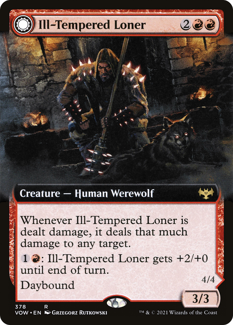 Ill-Tempered Loner (Extended Art) (378) [Innistrad: Crimson Vow] foil - Deck Out Gaming