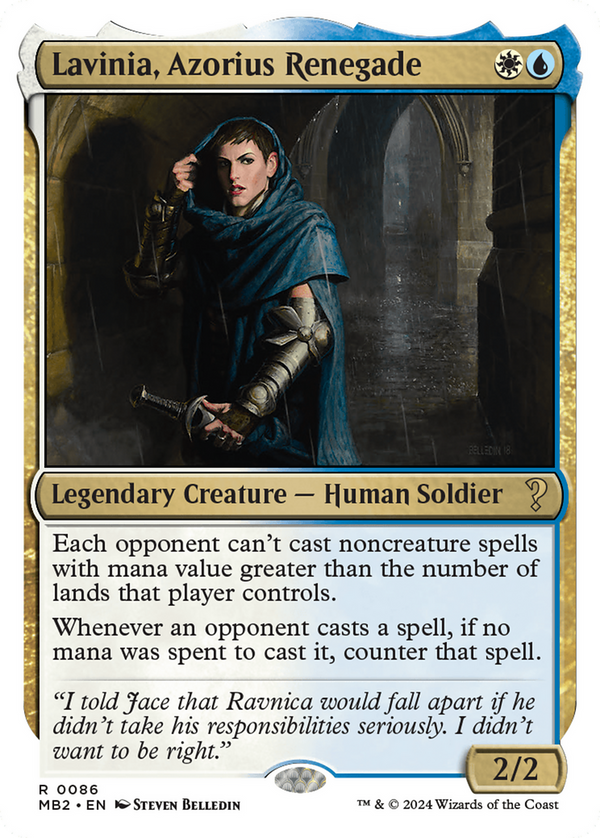 Lavinia, Azorius Renegade (White Border) (86) [Mystery Booster 2] - Deck Out Gaming