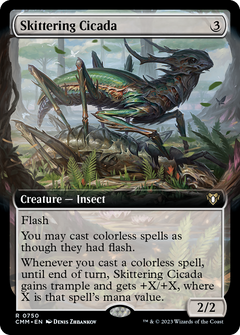Skittering Cicada (Extended Art) (750) [Commander Masters] - Deck Out Gaming