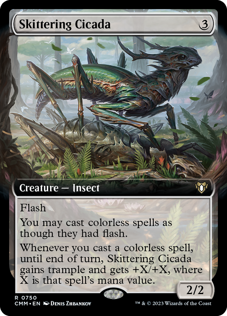 Skittering Cicada (Extended Art) (750) [Commander Masters] - Deck Out Gaming