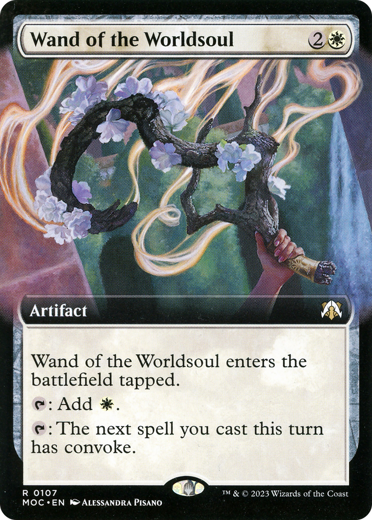 Wand of the Worldsoul (Extended Art) (107) [March of the Machine Commander] - Deck Out Gaming