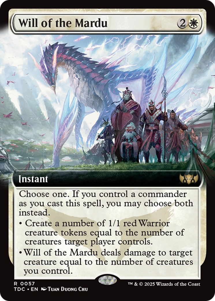 Will of the Mardu (Extended Art) (57) [Commander: Tarkir: Dragonstorm] - Deck Out Gaming
