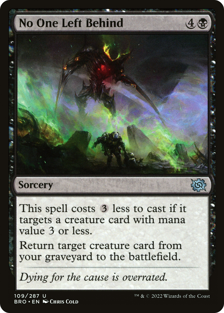 No One Left Behind (109) [The Brothers' War] foil - Deck Out Gaming