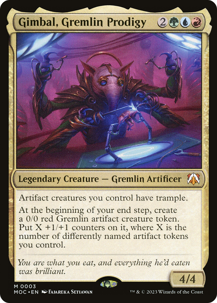 Gimbal, Gremlin Prodigy (3) [March of the Machine Commander] foil - Deck Out Gaming