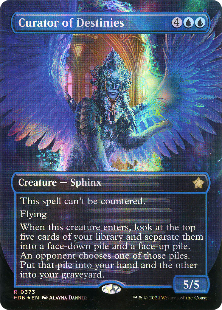 Curator of Destinies (Borderless) (Mana Foil) (373) [Foundations] foil - Deck Out Gaming