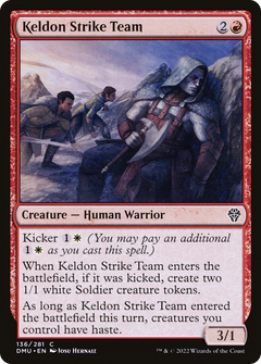Keldon Strike Team (136) [Dominaria United] foil - Deck Out Gaming