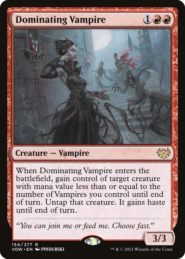 Dominating Vampire (154) [Innistrad: Crimson Vow] foil - Deck Out Gaming