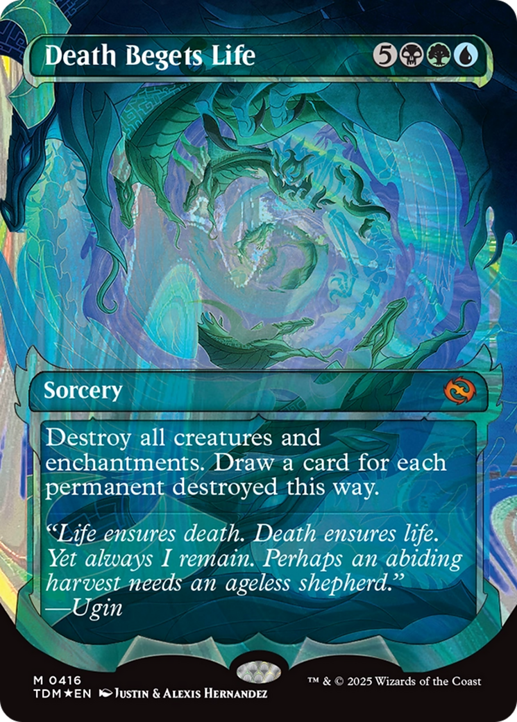 Death Begets Life (Showcase) (Halo Foil) (416) [Tarkir: Dragonstorm] foil - Deck Out Gaming