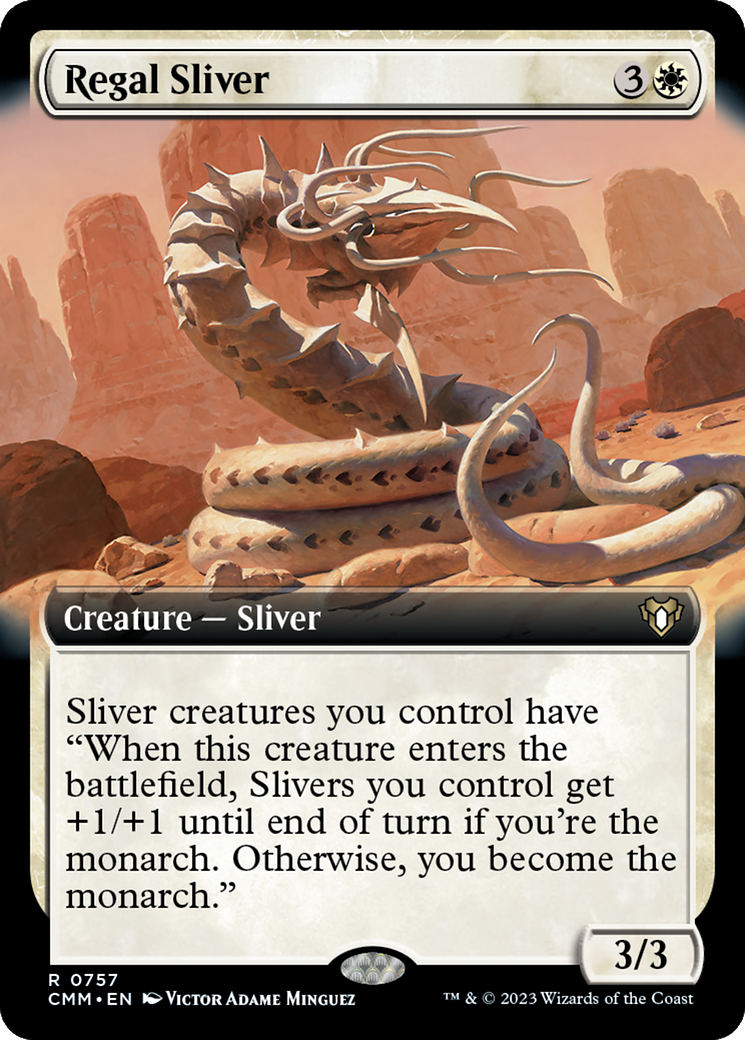 Regal Sliver (Extended Art) (757) [Commander Masters] foil - Deck Out Gaming