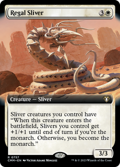 Regal Sliver (Extended Art) (757) [Commander Masters] - Deck Out Gaming