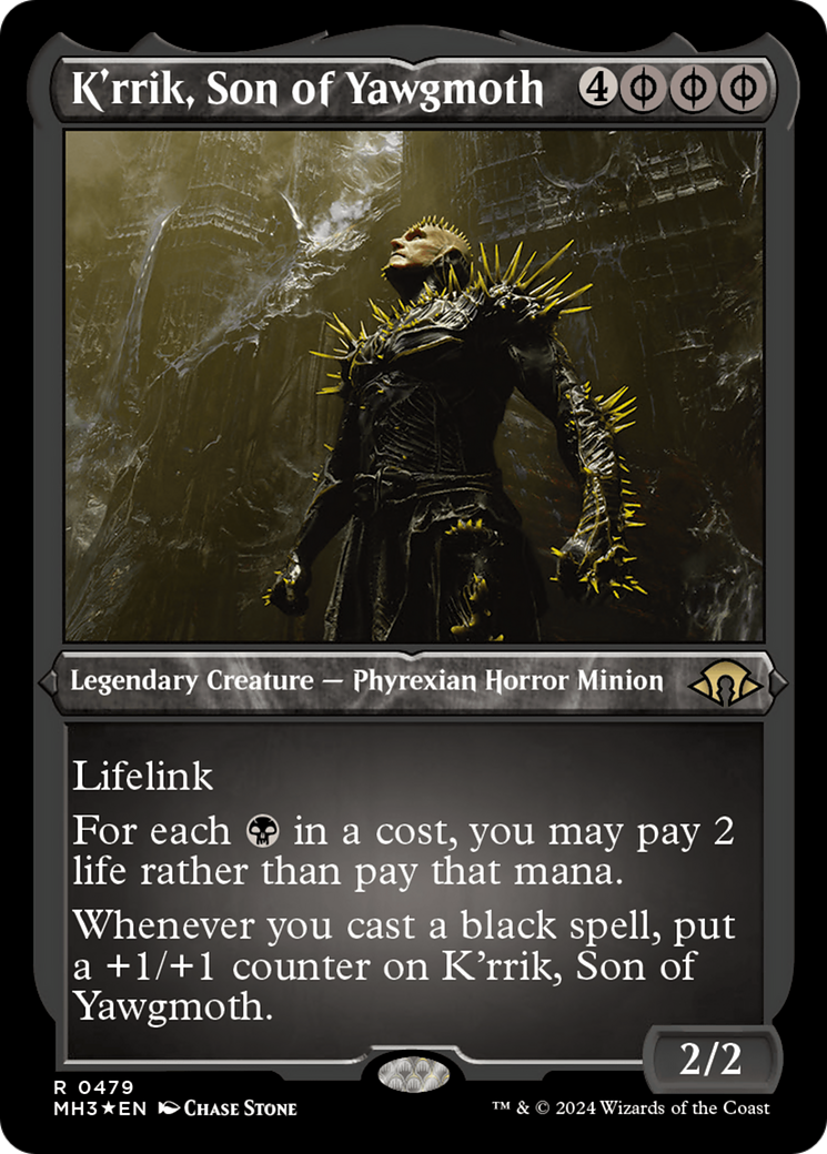 K'rrik, Son of Yawgmoth (Foil Etched) (479) [Modern Horizons 3] foil - Deck Out Gaming