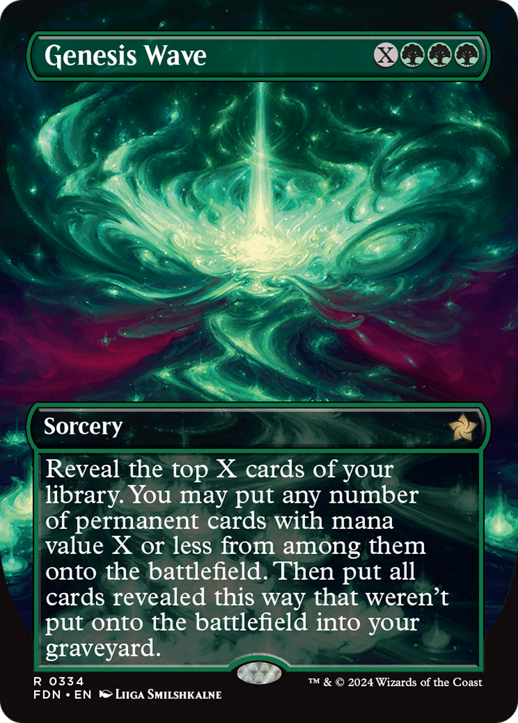 Genesis Wave (Borderless) (334) [Foundations] foil - Deck Out Gaming