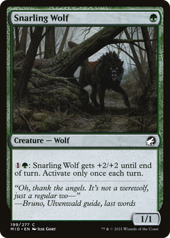 Snarling Wolf (199) [Innistrad: Midnight Hunt] - Deck Out Gaming