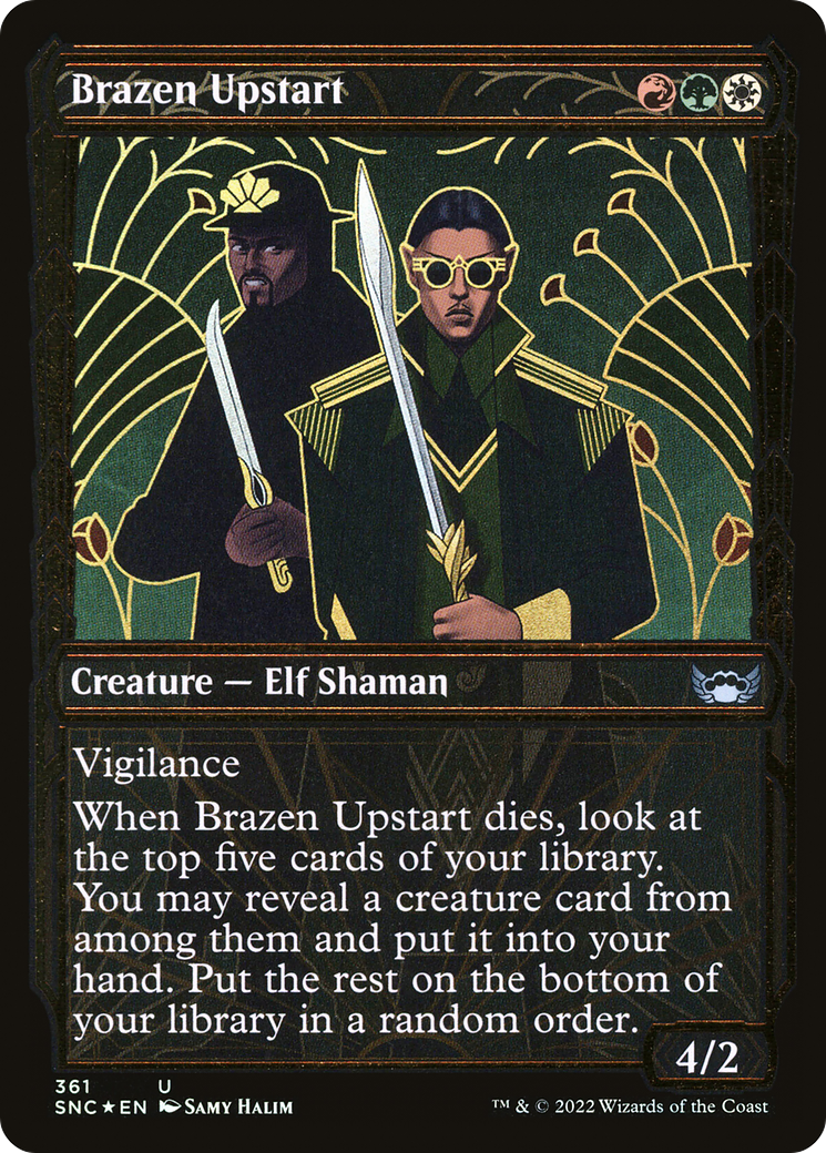 Brazen Upstart (Gilded Foil) (361) [Streets of New Capenna] foil - Deck Out Gaming