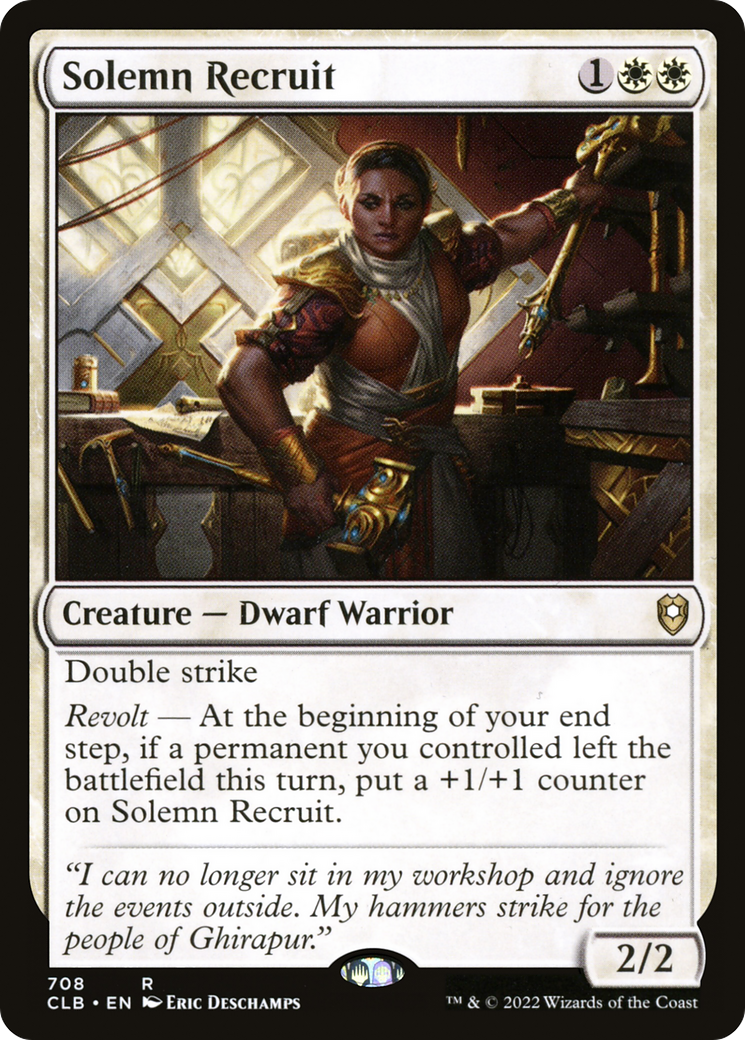 Solemn Recruit (708) [Commander Legends: Battle for Baldur's Gate] - Deck Out Gaming