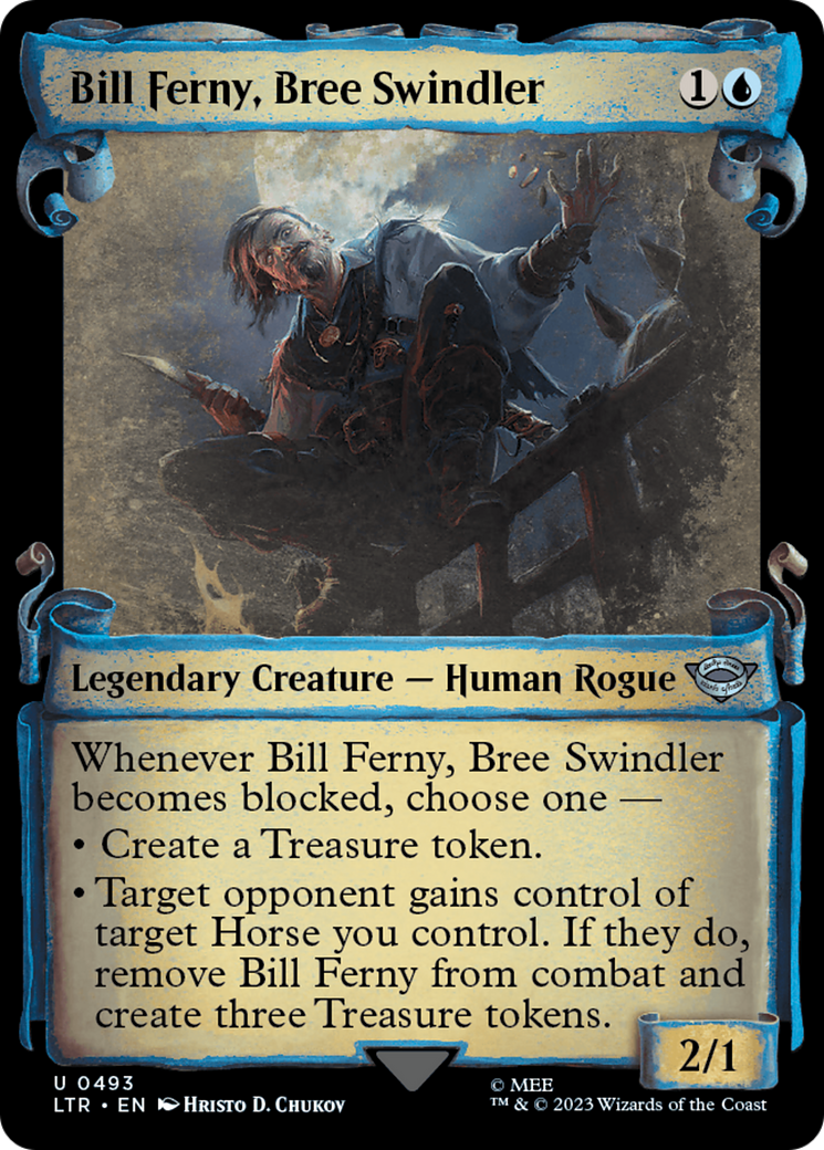 Bill Ferny, Bree Swindler (Showcase Scrolls) (493) [The Lord of the Rings: Tales of Middle-earth] foil - Deck Out Gaming