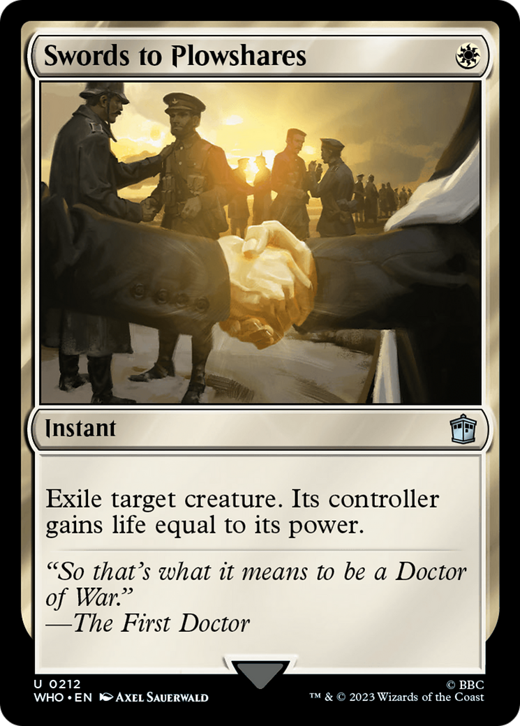 Swords to Plowshares (212) [Doctor Who] - Deck Out Gaming