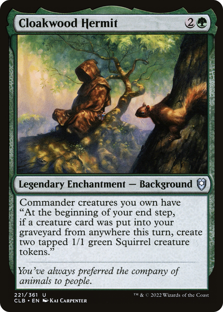 Cloakwood Hermit (221) [Commander Legends: Battle for Baldur's Gate] - Deck Out Gaming