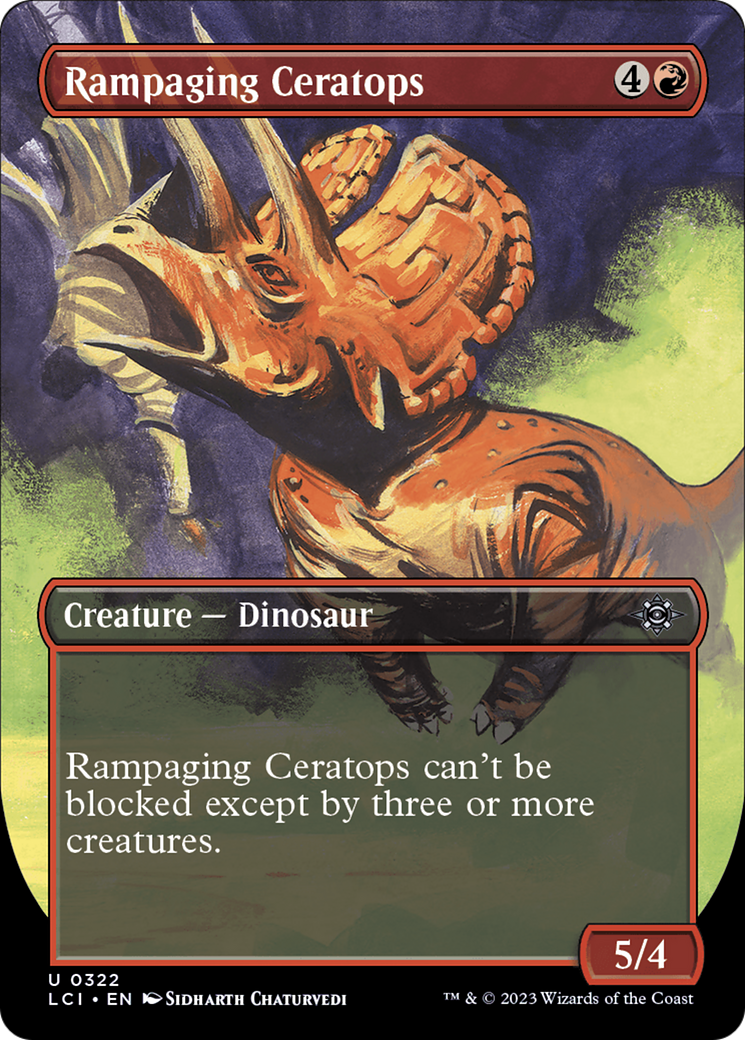 Rampaging Ceratops (Borderless) (322) [The Lost Caverns of Ixalan] - Deck Out Gaming