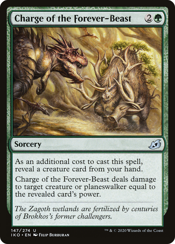 Charge of the Forever-Beast (147) [Ikoria: Lair of Behemoths] - Deck Out Gaming