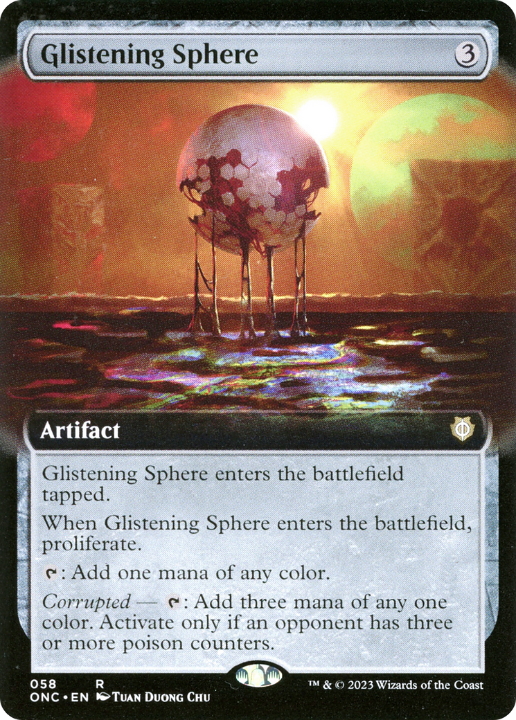Glistening Sphere (Extended Art) (58) [Phyrexia: All Will Be One Commander] - Deck Out Gaming