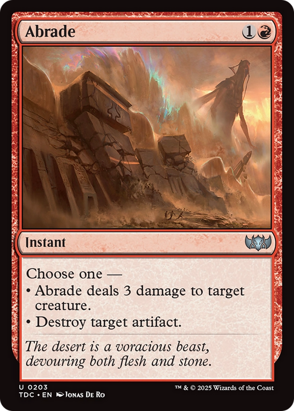 Abrade (203) [Commander: Tarkir: Dragonstorm] - Deck Out Gaming