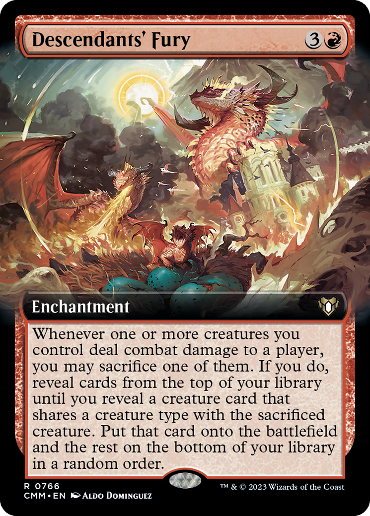 Descendants' Fury (Extended Art) (766) [Commander Masters] - Deck Out Gaming