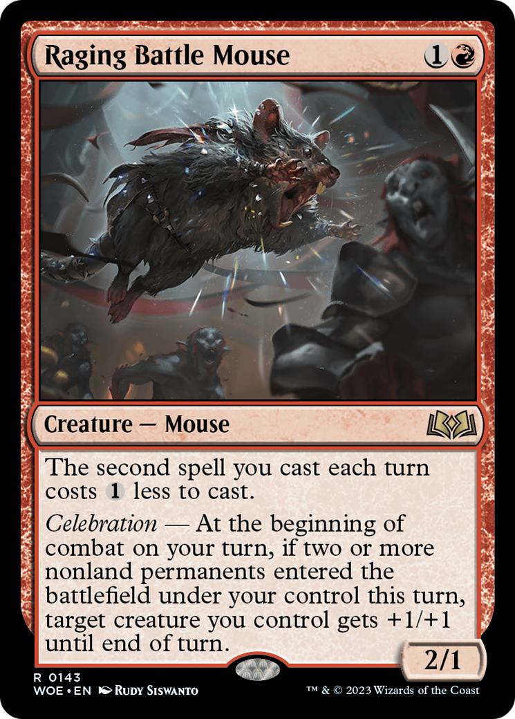 Raging Battle Mouse (143) [Wilds of Eldraine] foil - Deck Out Gaming
