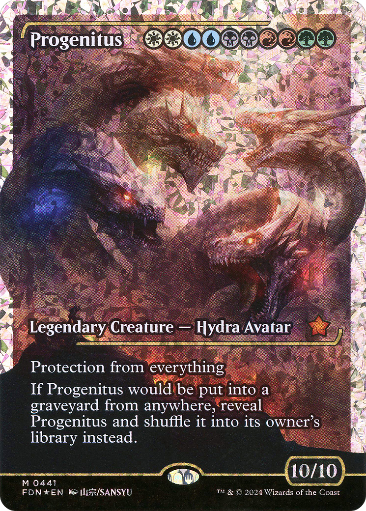 Progenitus (Showcase) (Fracture Foil) (441) [Foundations] foil - Deck Out Gaming